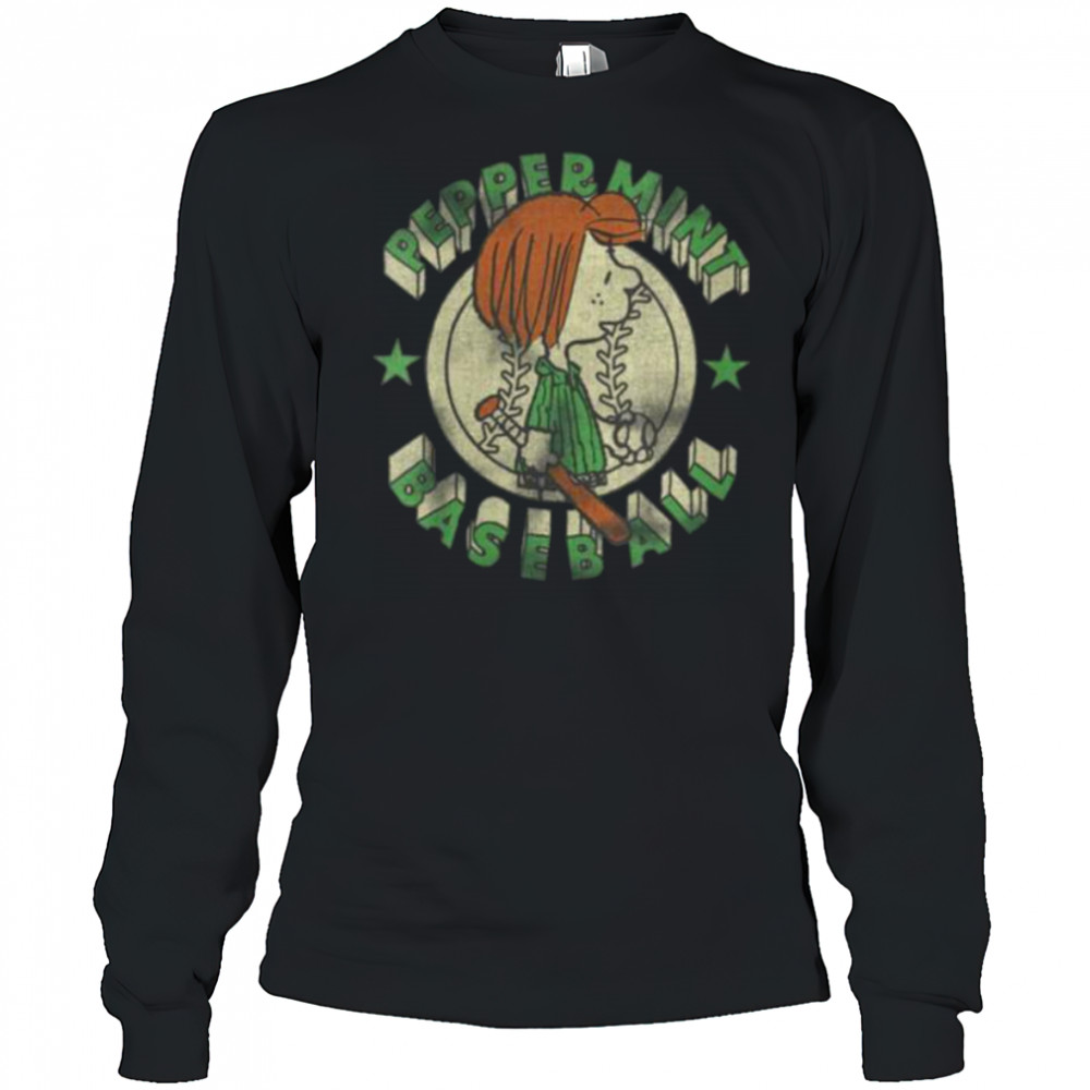 Womens Peppermint Patty Baseball T Shirt Long Sleeved