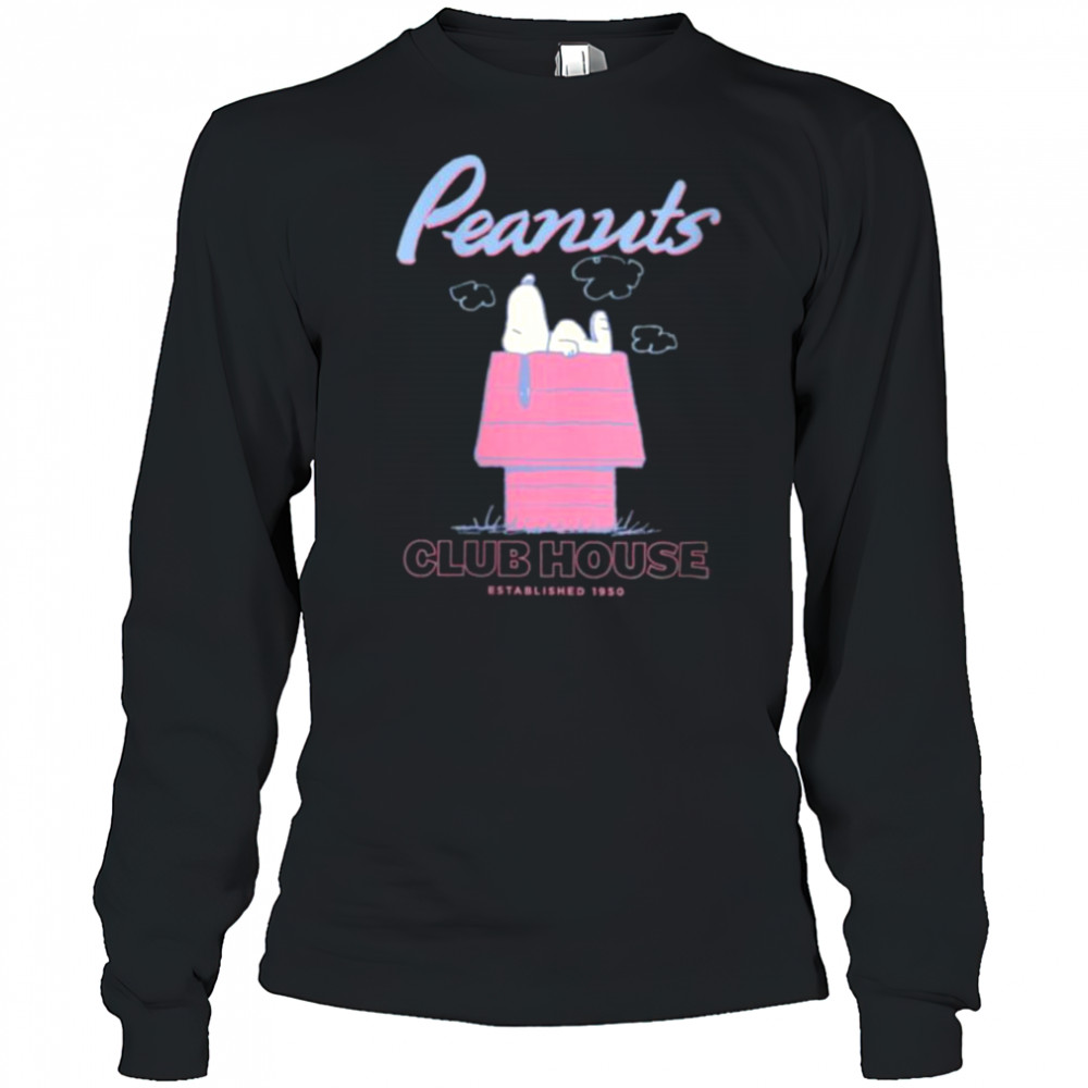 Womens Snoopy Club House Shirt Long Sleeved