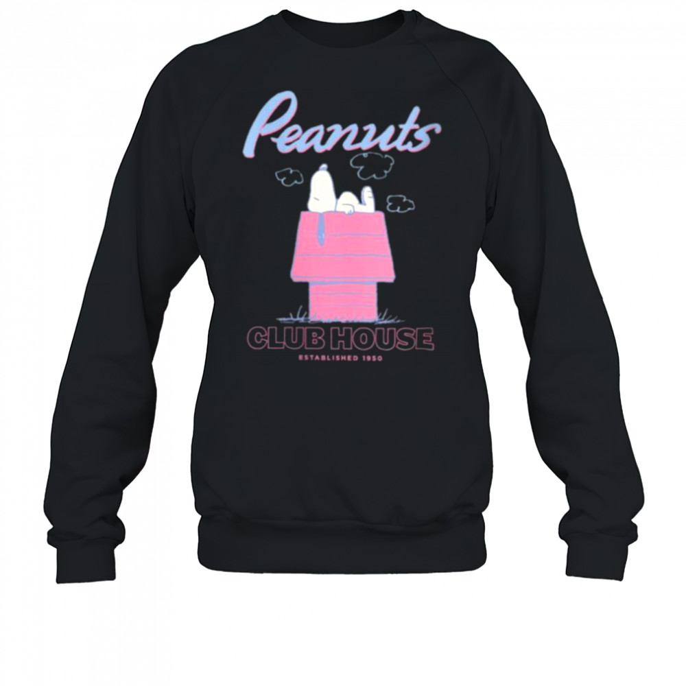 Womens Snoopy Club House Shirt Sweatshirt
