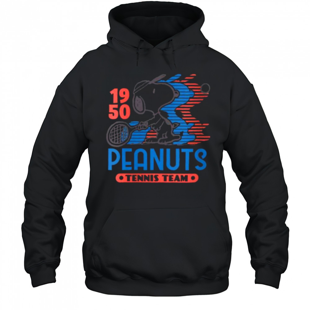 Womens Snoopy Tennis Team Shirt Hoodie