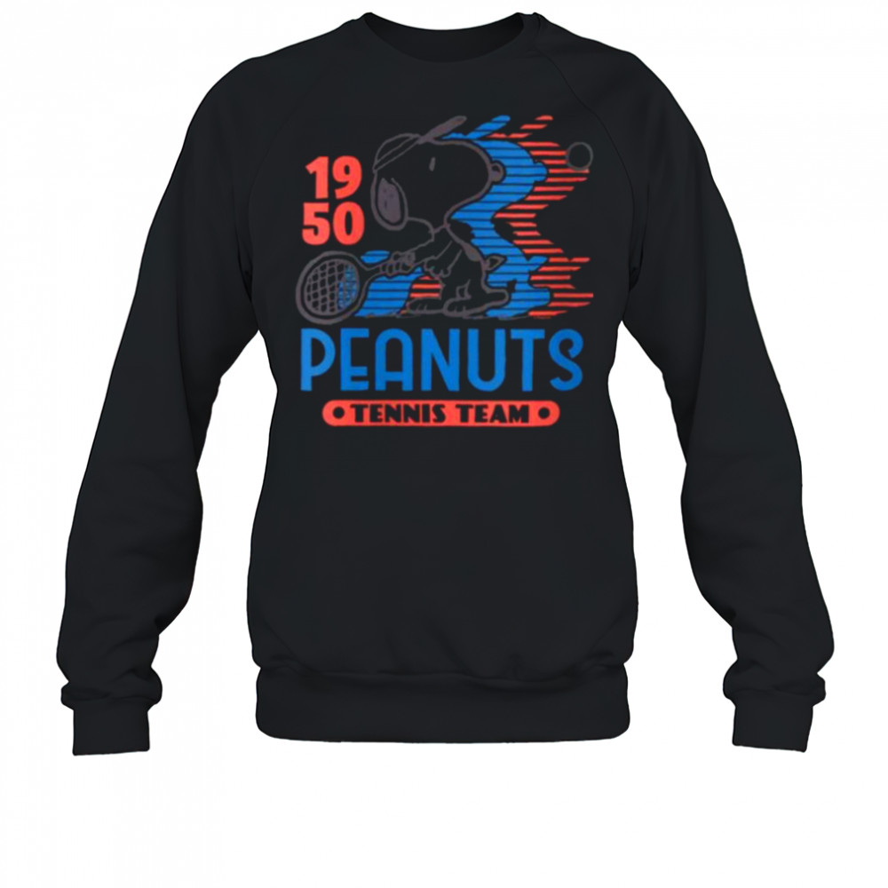 Womens Snoopy Tennis Team Shirt Sweatshirt