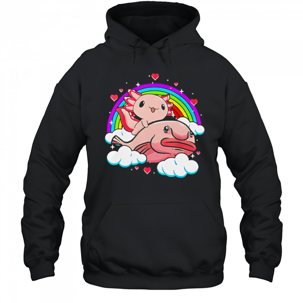 Axolotl and Blobfish Rainbow Funny shirt Hoodie