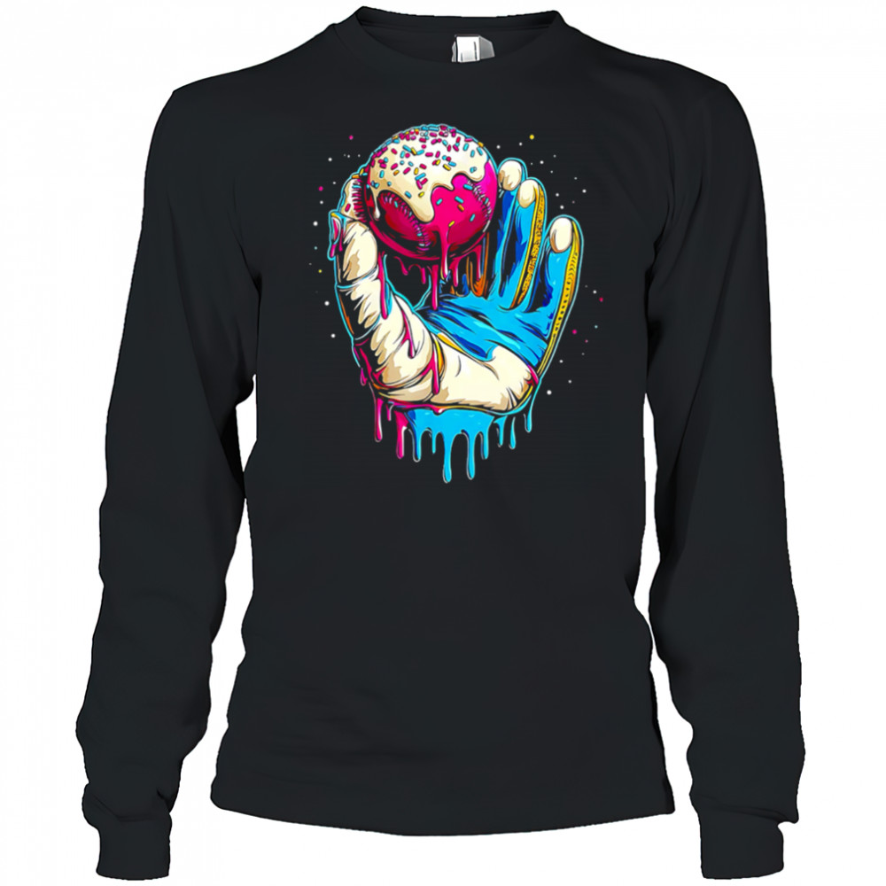 Baseball Drip Baseball Glove Colorful Sports Dripping shirt Long Sleeved