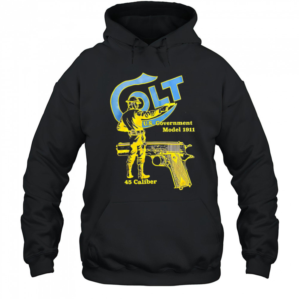 Colt Model 1911 45 Caliber History of Firearm Design shirt Hoodie
