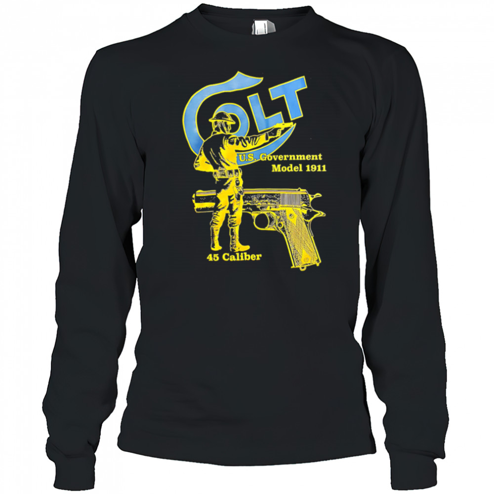 Colt Model 1911 45 Caliber History of Firearm Design shirt Long Sleeved