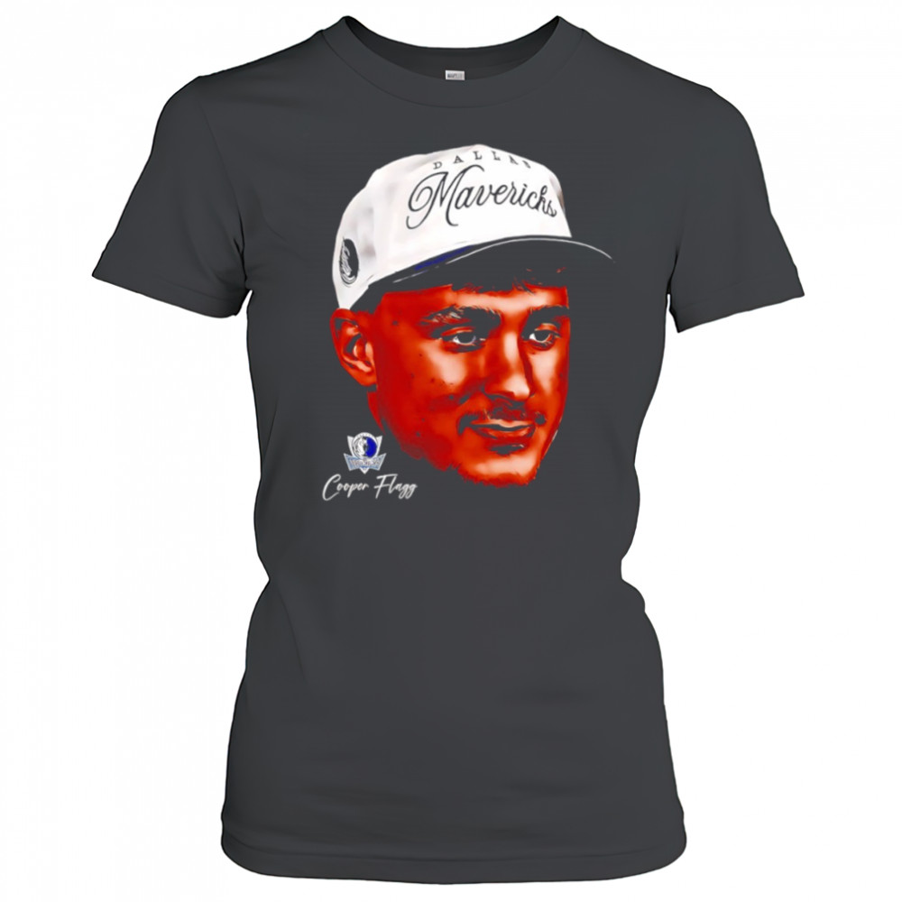 Dallas Mavericks Cooper Flagg head art shirt Women's T-shirt