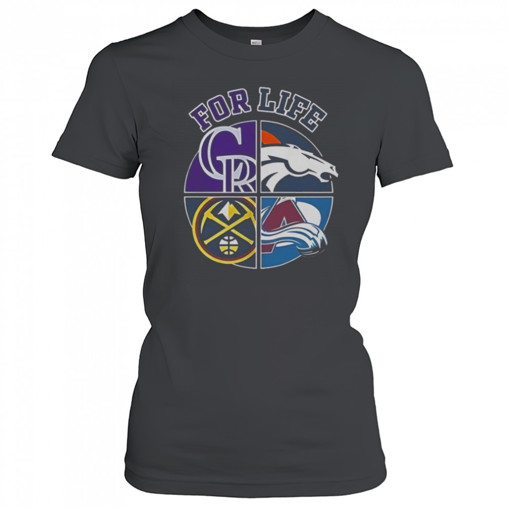 Denver Broncos Rockies Nuggets And Avalanche For Life Sports Team Logo T-Shirt Women's T-shirt