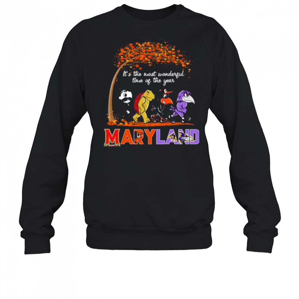 Maryland Sports Teams Mascot Abbey Road It’s The Most Wonderful Time Of The Year Shirt Sweatshirt
