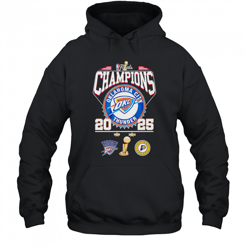 NBA Finals Champions 2025 Oklahoma City Thunder T-Shirt Hoodie