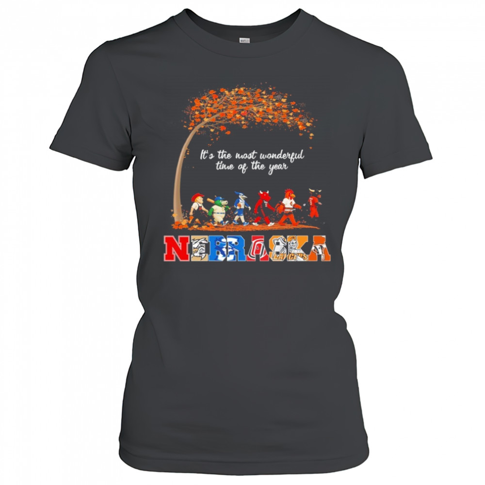 Nebraska Sports Teams Mascot Abbey Road It’s The Most Wonderful Time Of The Year Shirt Women's T-shirt