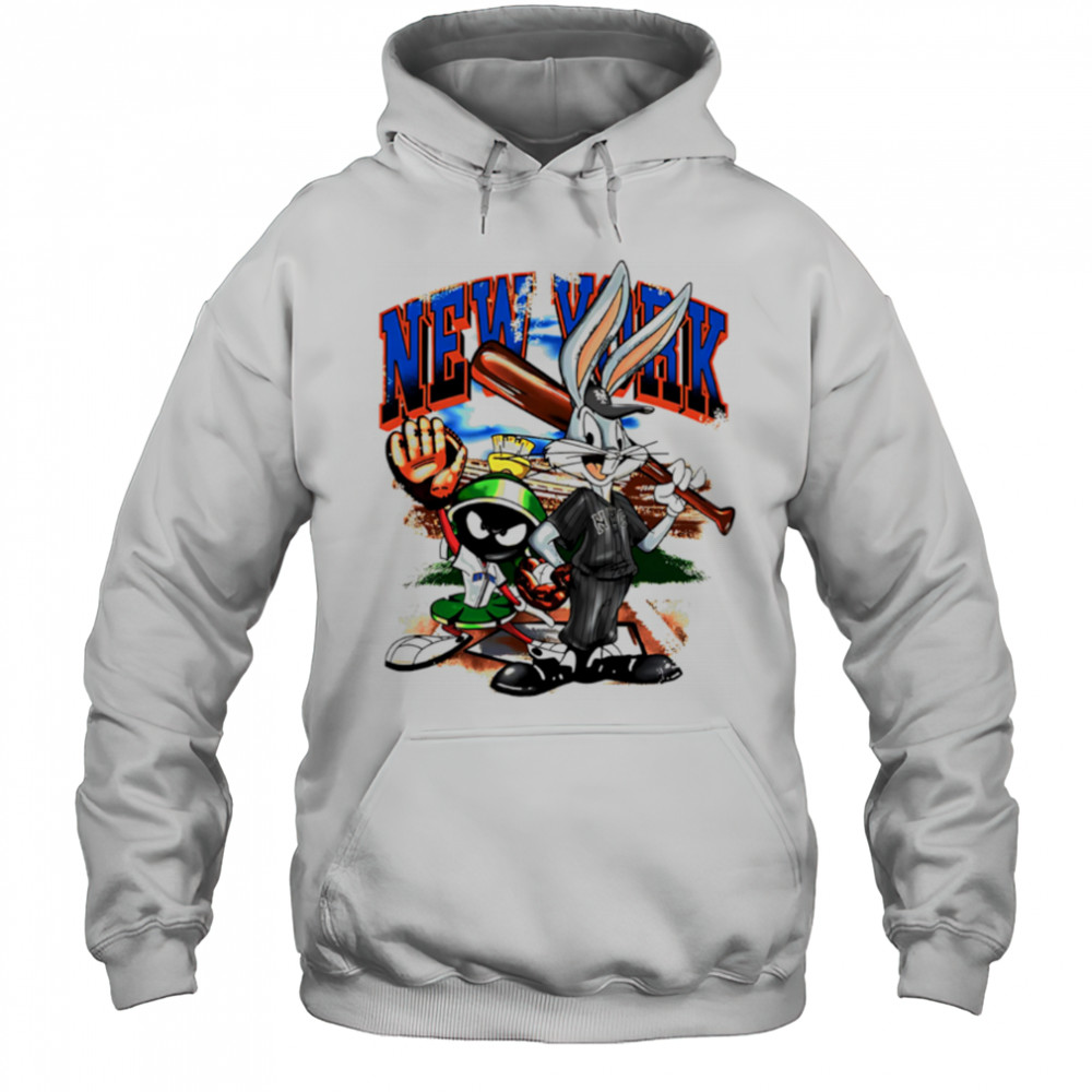 New York Mets Bugs Bunny and Marvin the Martian baseball shirt Hoodie