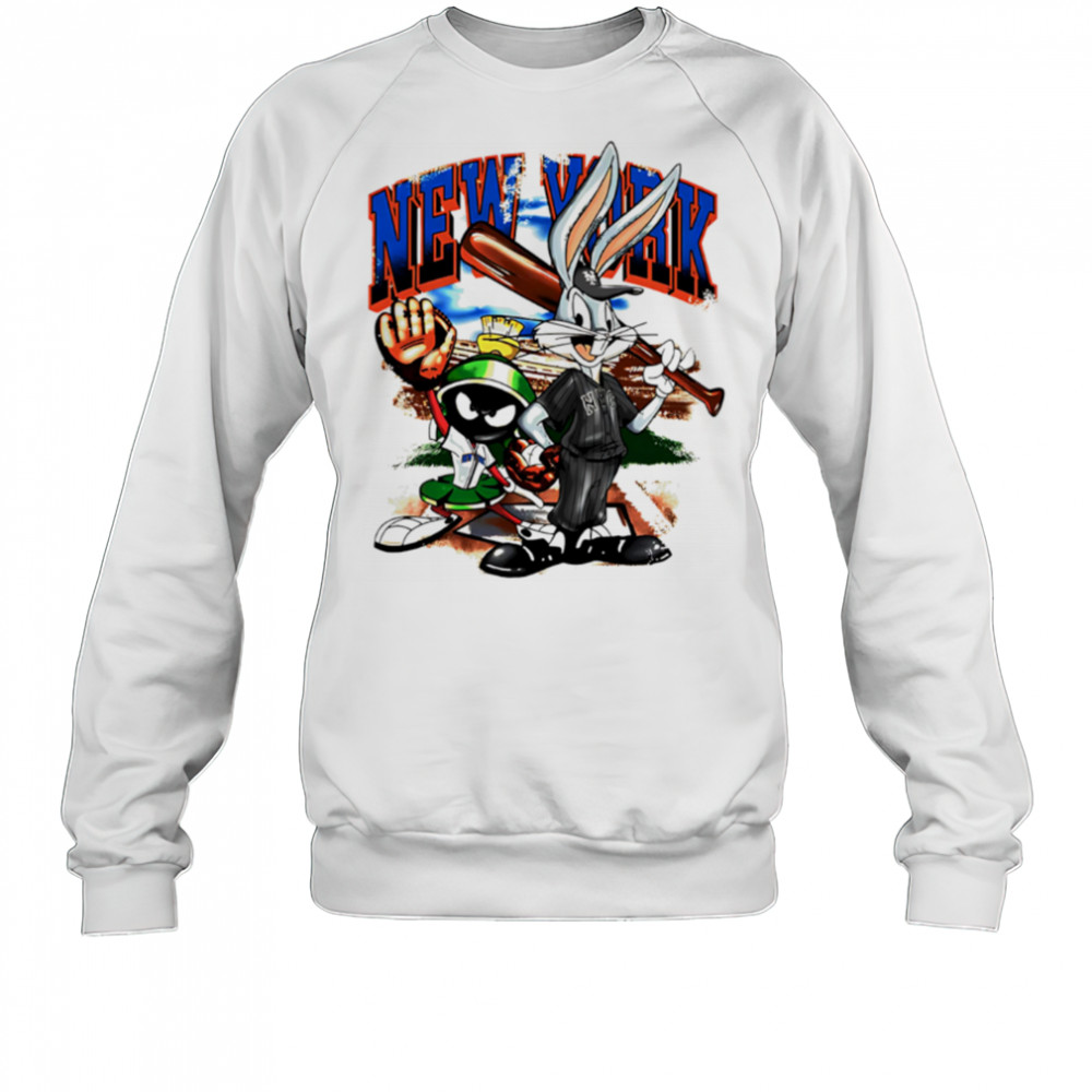 New York Mets Bugs Bunny and Marvin the Martian baseball shirt Sweatshirt