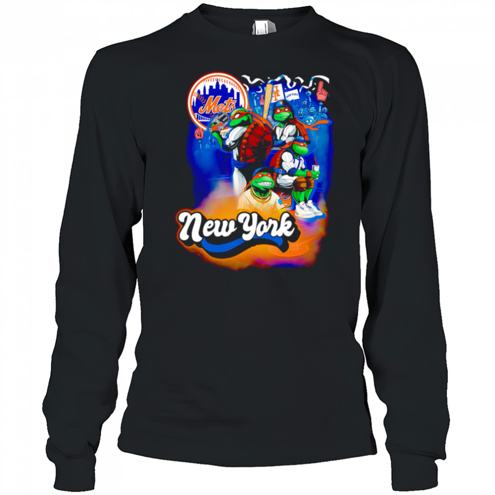 New York Mets Ninja Turtle baseball shirt Long Sleeved