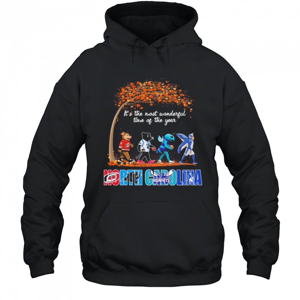 North Carolina Sports Teams Mascot Abbey Road It’s The Most Wonderful Time Of The Year Shirt Hoodie