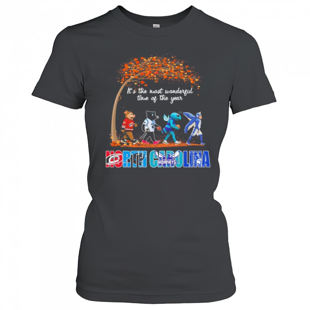 North Carolina Sports Teams Mascot Abbey Road It’s The Most Wonderful Time Of The Year Shirt Women's T-shirt