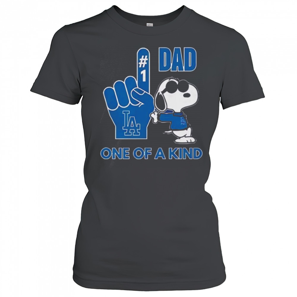 Snoopy Los Angeles Dodgers #1 DAD One Of A Kind T-Shirt Women's T-shirt