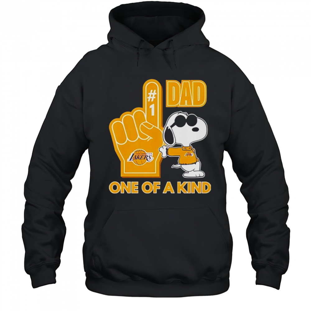 Snoopy Los Angeles Lakers #1 DAD One Of A Kind T-Shirt Hoodie