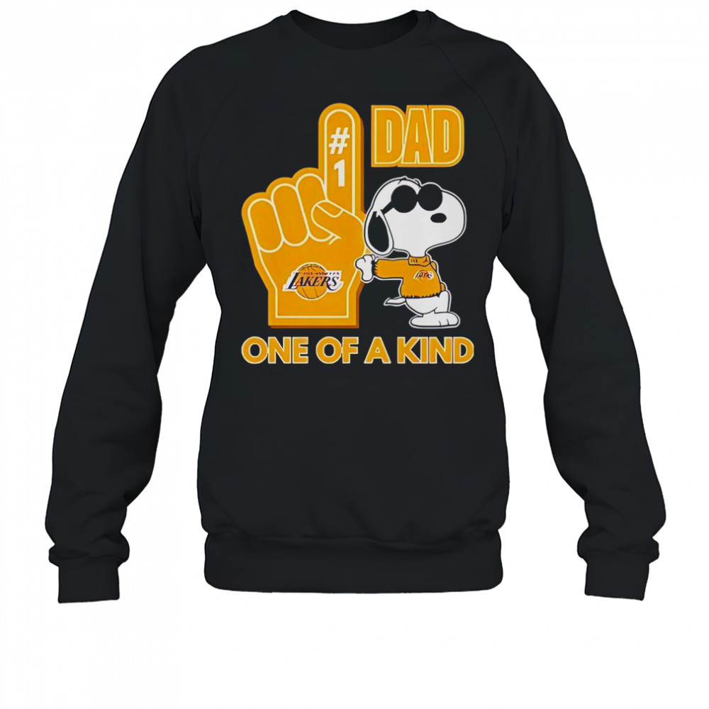 Snoopy Los Angeles Lakers #1 DAD One Of A Kind T-Shirt Sweatshirt