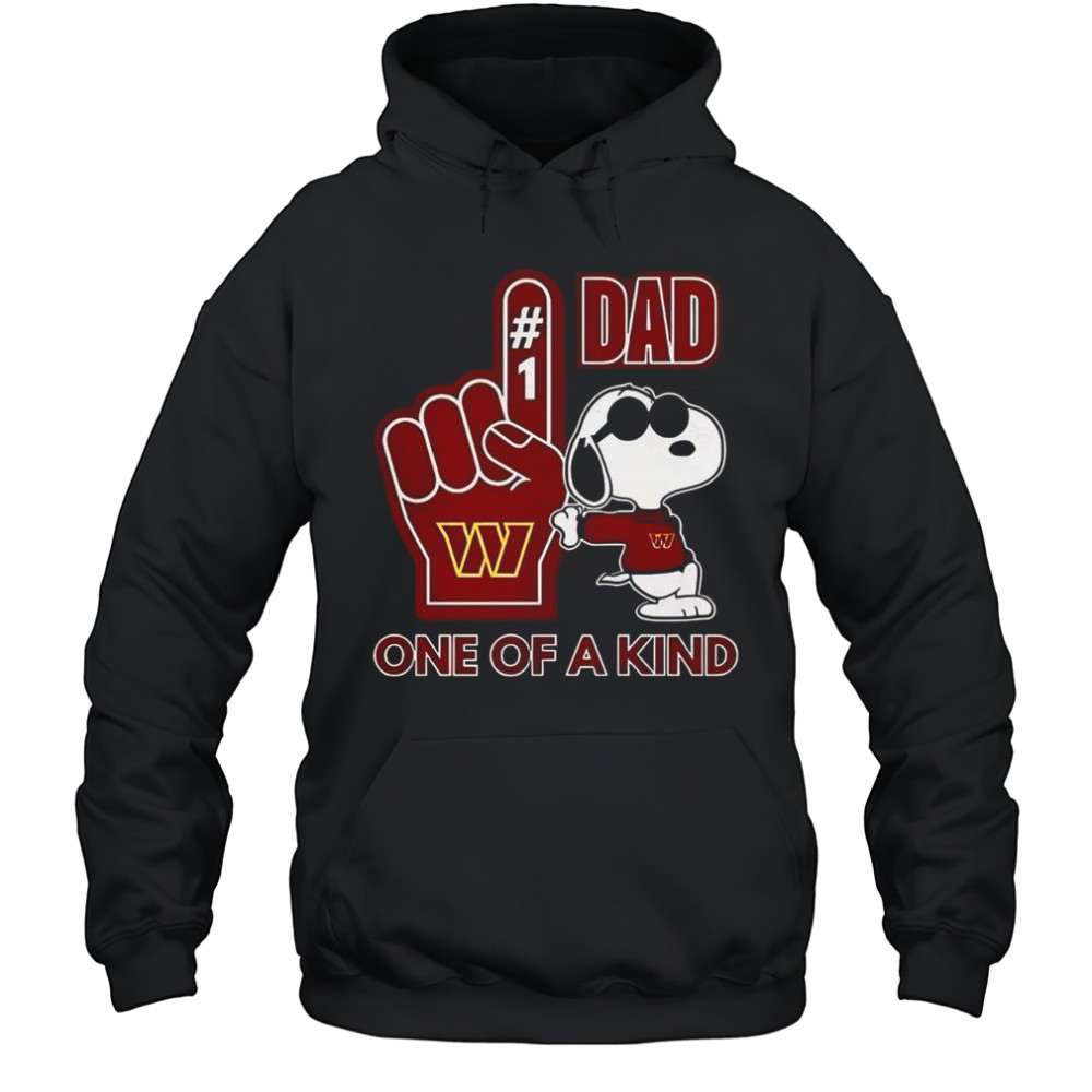 Snoopy Washington Commanders #1 DAD One Of A Kind T-Shirt Hoodie