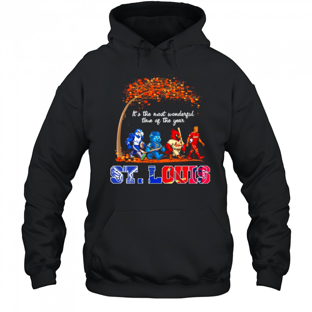 St Louis Sports Teams Mascot Abbey Road It’s The Most Wonderful Time Of The Year Shirt Hoodie