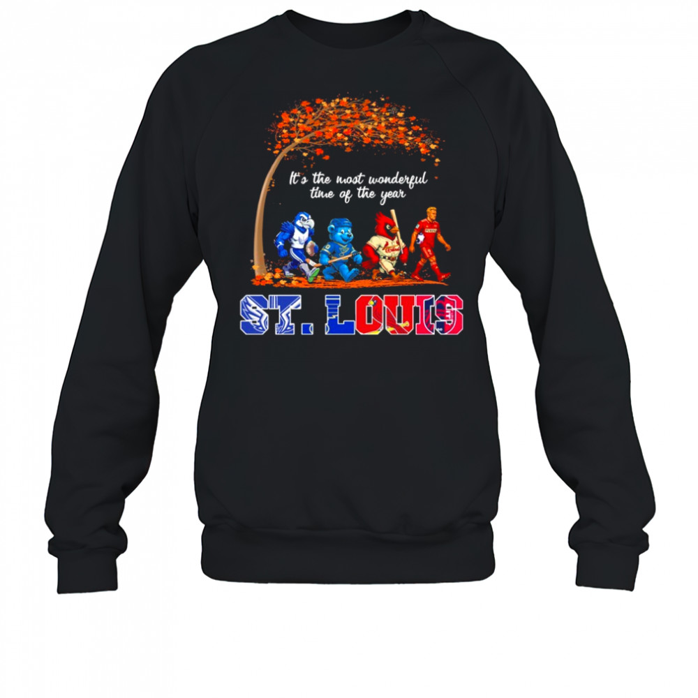 St Louis Sports Teams Mascot Abbey Road It’s The Most Wonderful Time Of The Year Shirt Sweatshirt