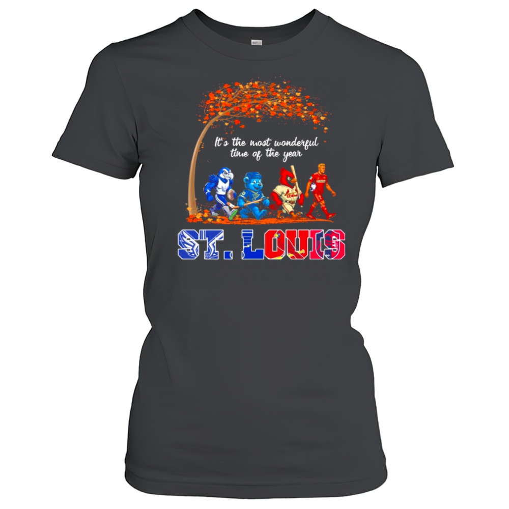 St Louis Sports Teams Mascot Abbey Road It’s The Most Wonderful Time Of The Year Shirt Women's T-shirt