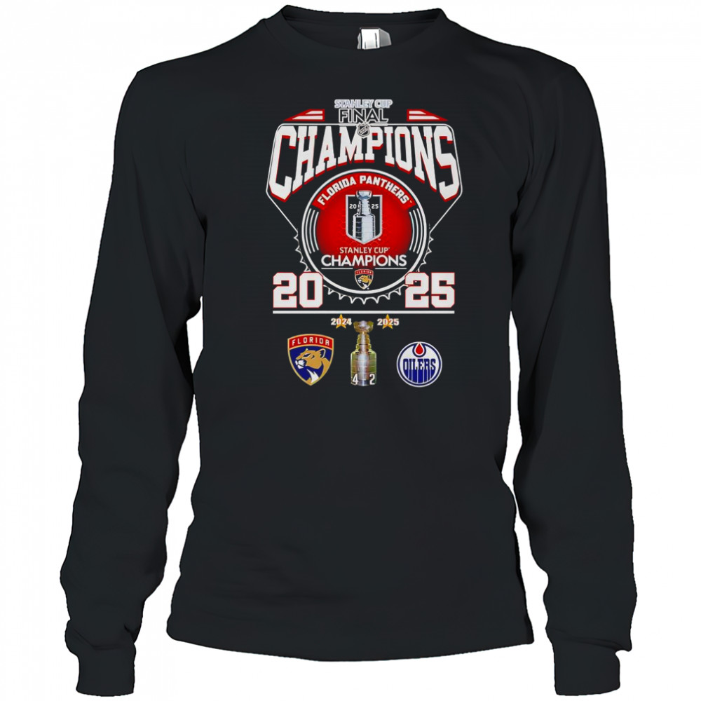 Stanley Cup Final Champions 2025 Florida Panthers T-Shirt Long Sleeved