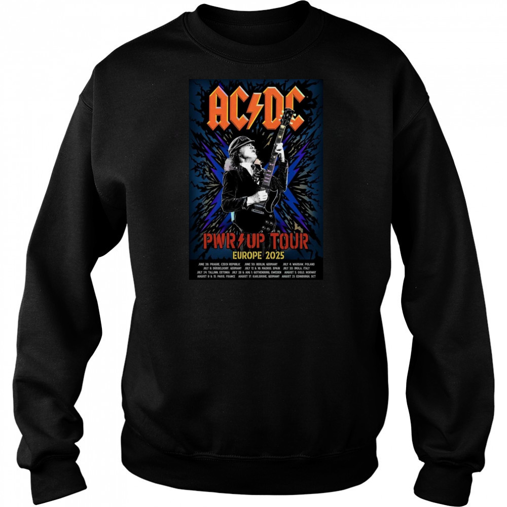 AC DC PWR UP Tour 2025 Poster T-Shirt Hoodie