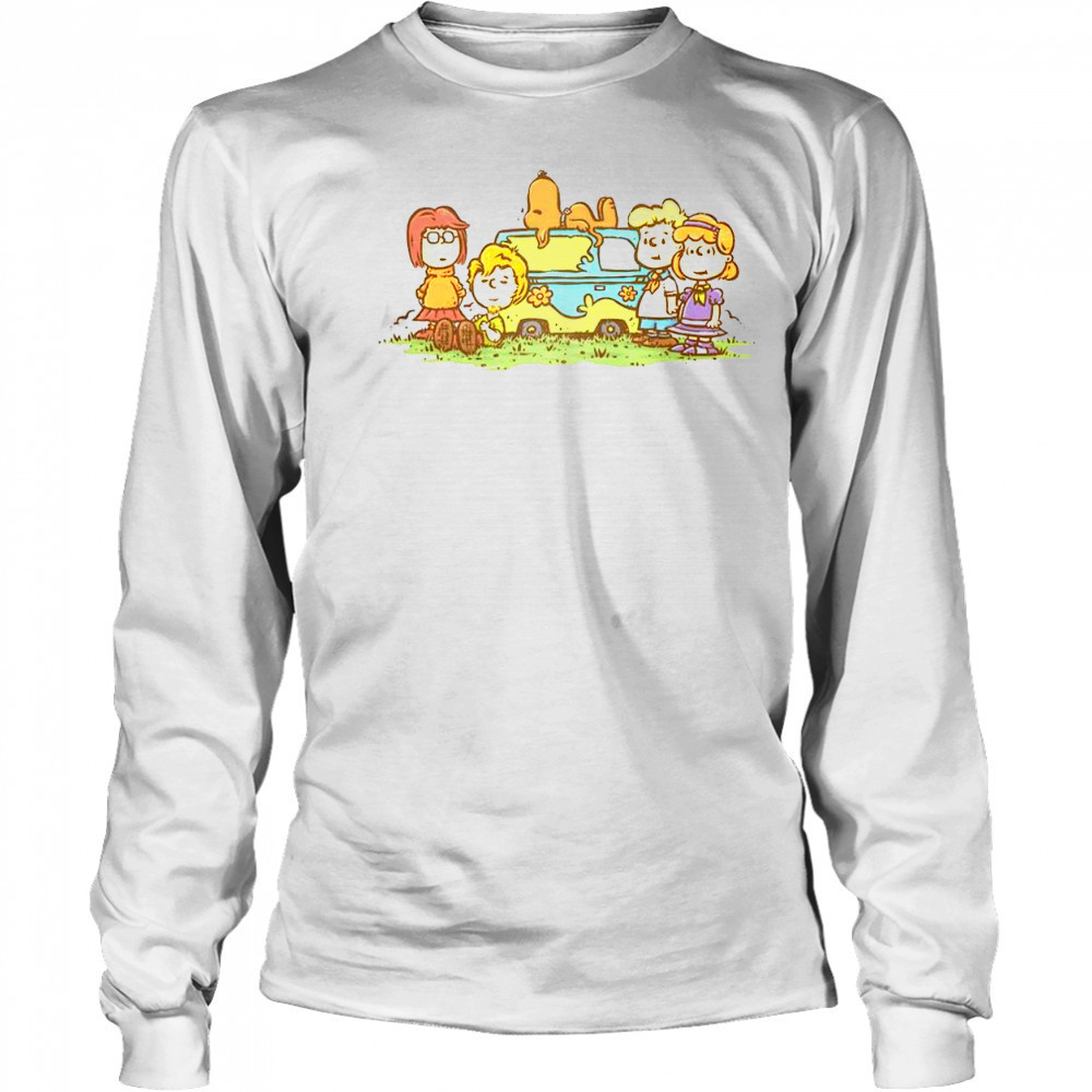 Awesome Mysterious Gang Scooby-Doo Peanuts T-Shirt Long Sleeved