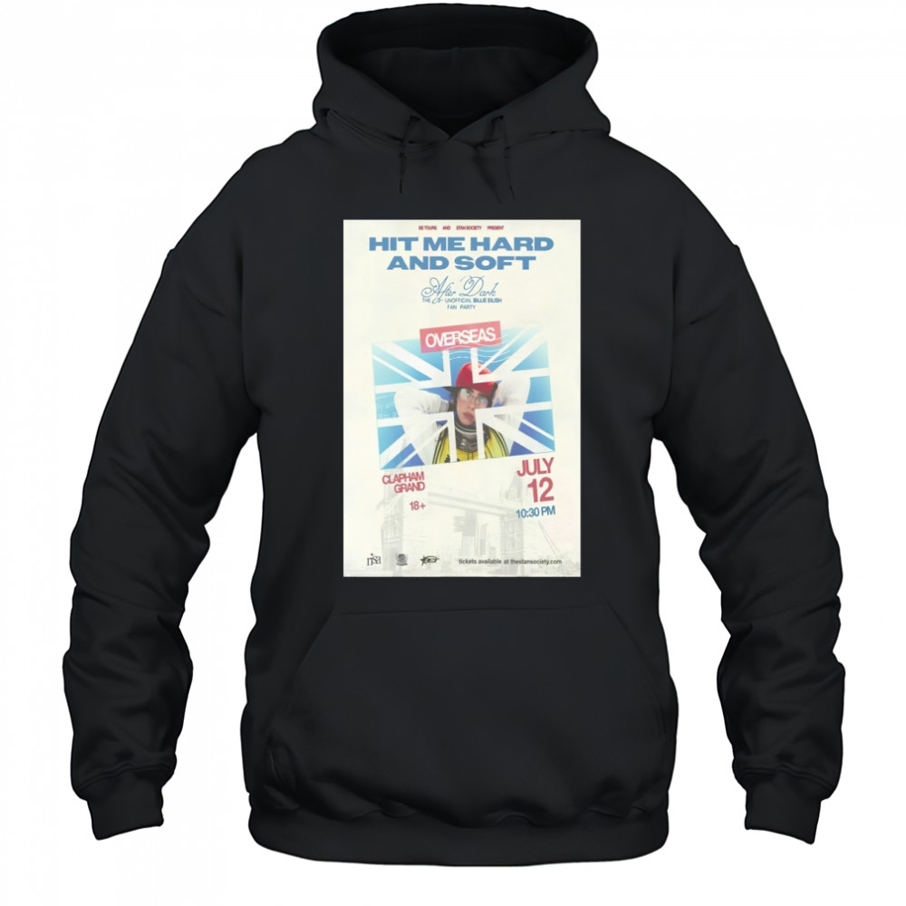 Billie Eilish Clapham Grand London 7 12 25 Event Poster T-Shirt Hoodie