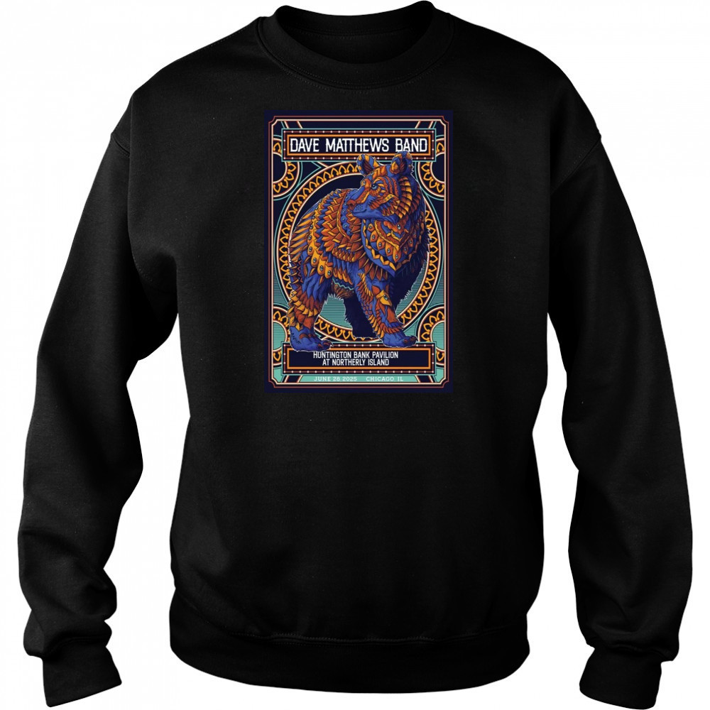 Dave Matthews Band June 28 2025 Poster Huntington Bank Pavilion Chicago IL T-Shirt Hoodie