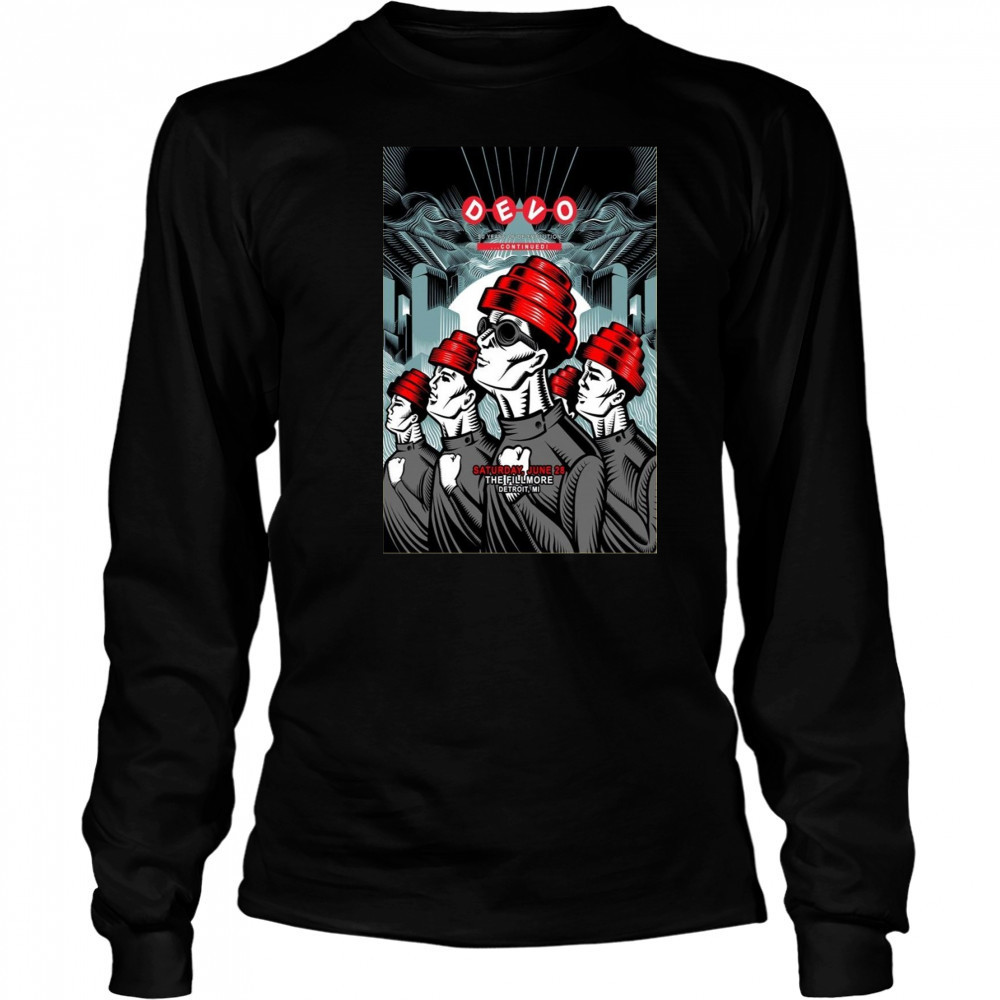 Devo Show June 28 2025 The Fillmore Detroit MI Poster T-Shirt Long Sleeved