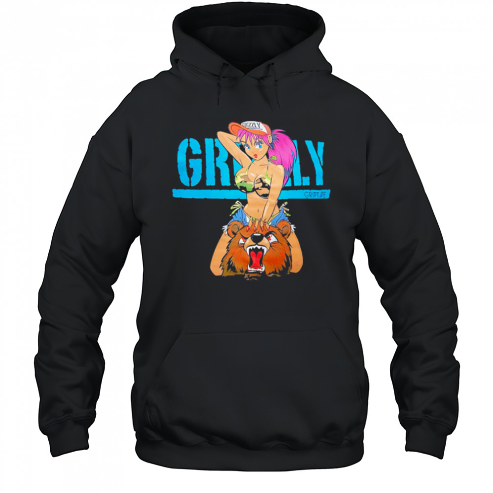 Grizzly Griptape girl riding a bear shirt Hoodie