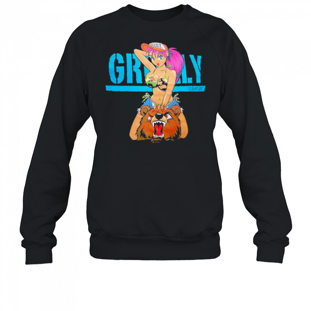 Grizzly Griptape girl riding a bear shirt Sweatshirt