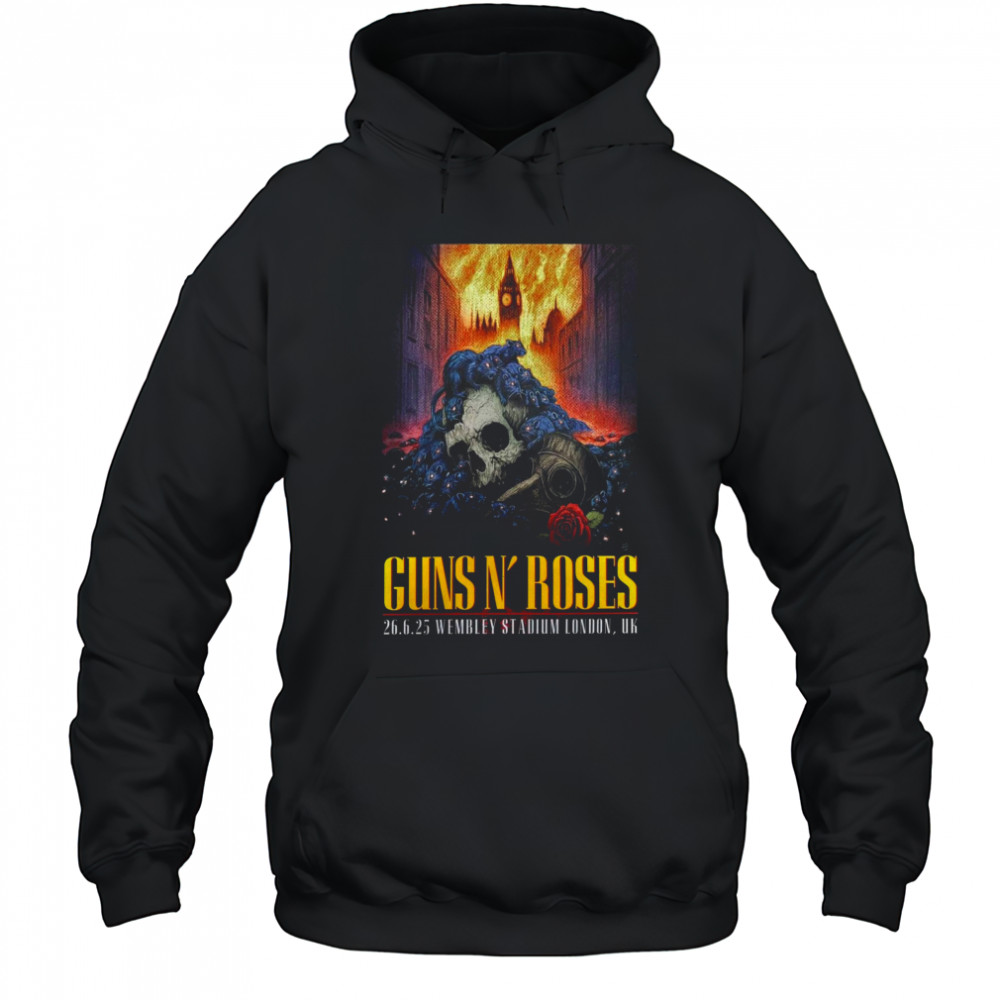 Guns N’ Roses Wembley Stadium London England 26 Jun 2025 Poster T-Shirt Hoodie