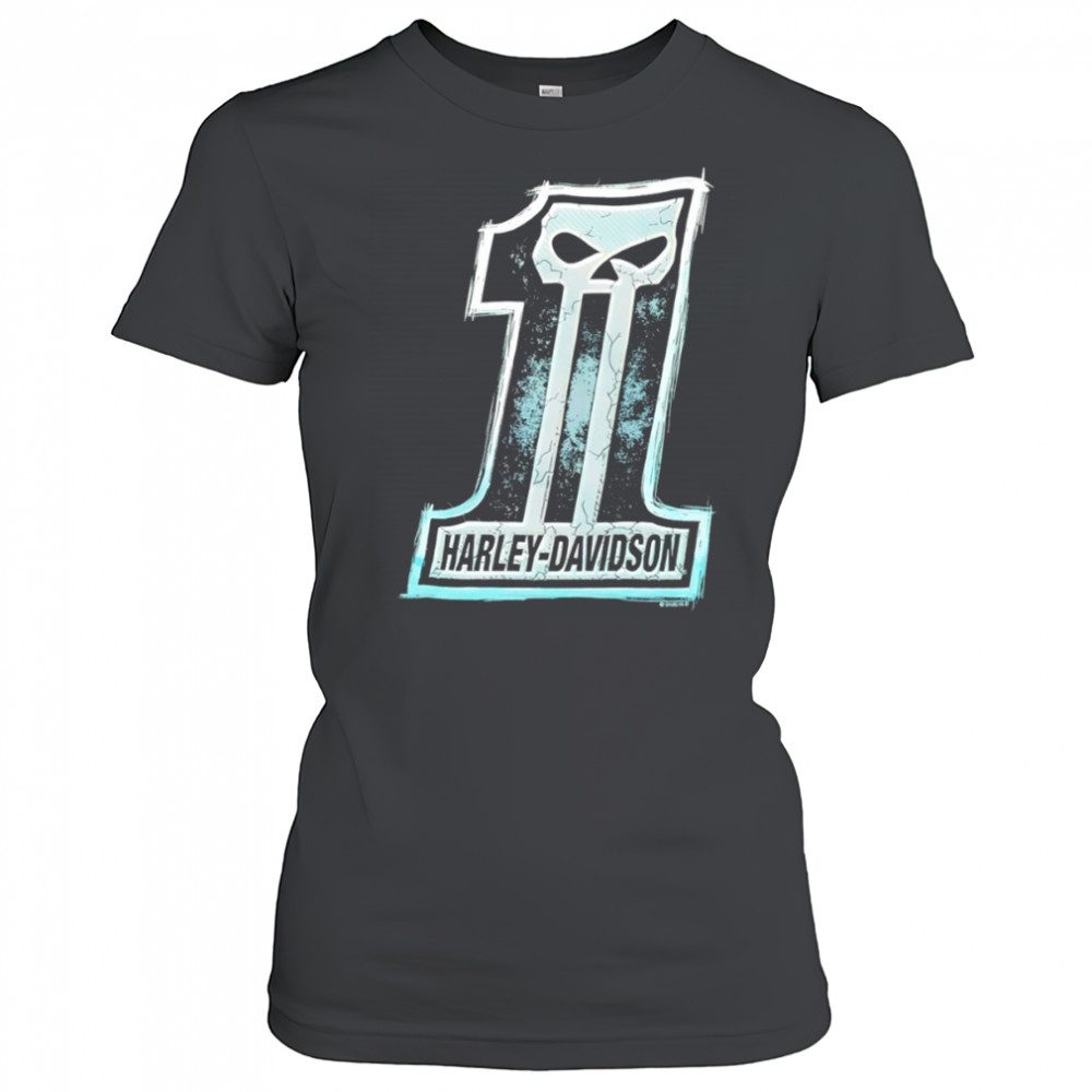 Harley-Davidson Number 1 Skull Brandywine Chadds Ford logo shirt Women's T-shirt