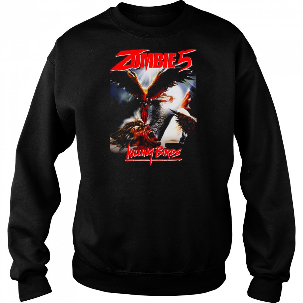 Iron Fortress Zombie 5 Killing Birds Horror Movie T-Shirt Hoodie