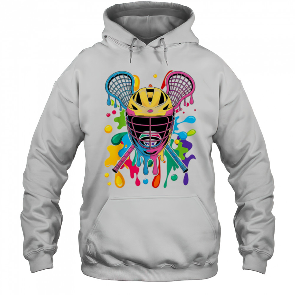 Lacrosse Ice Cream Drip Lax Boys Helmet Stick Youth Players shirt Hoodie