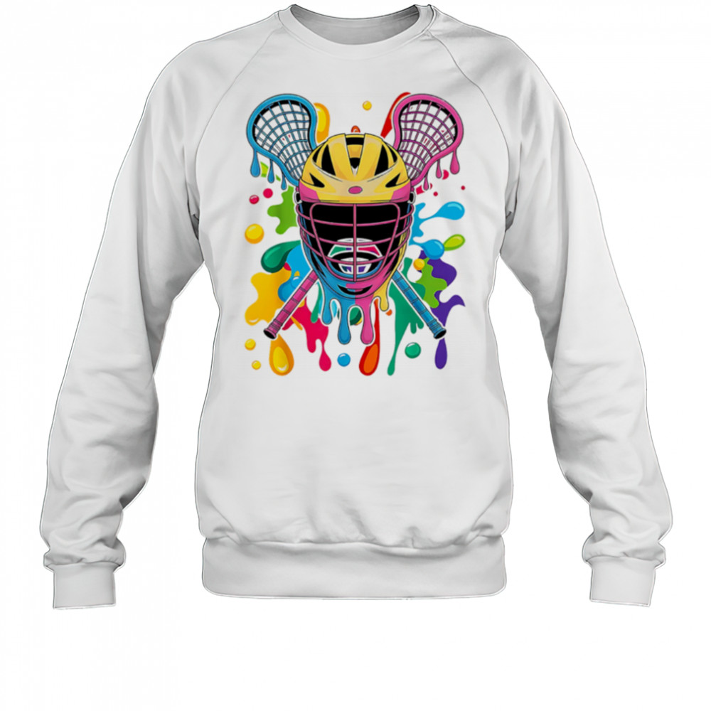 Lacrosse Ice Cream Drip Lax Boys Helmet Stick Youth Players shirt Sweatshirt