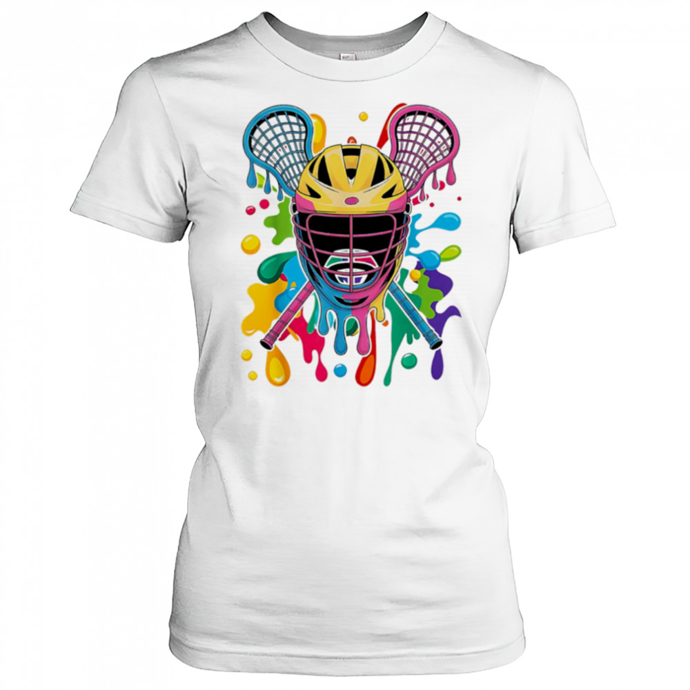 Lacrosse Ice Cream Drip Lax Boys Helmet Stick Youth Players shirt Women's T-shirt
