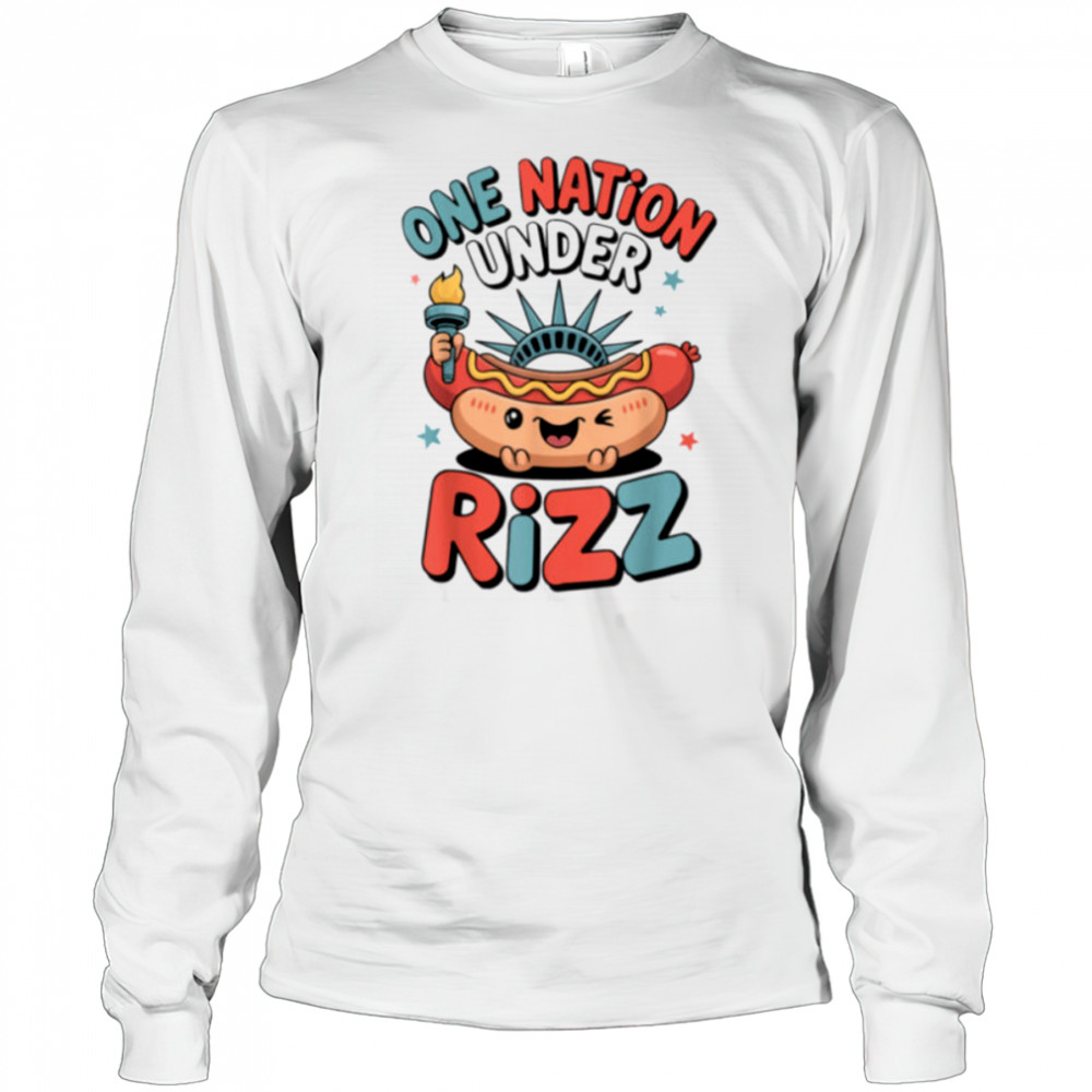 Land of the Rizz Funny Patriotic Day 4th Of July USA Flag T Shirt Long Sleeved