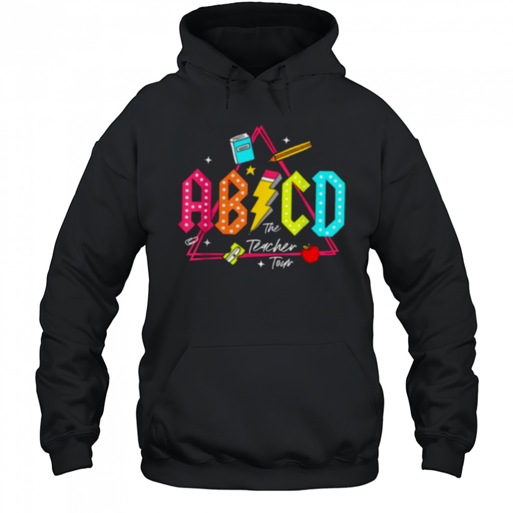 Lightning Bolt ABCD Back To School Tour Teacher 2 Sided T Shirt Hoodie