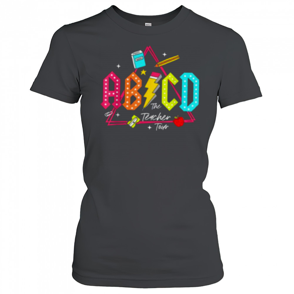 Lightning Bolt ABCD Back To School Tour Teacher 2 Sided T Shirt Women's T-shirt