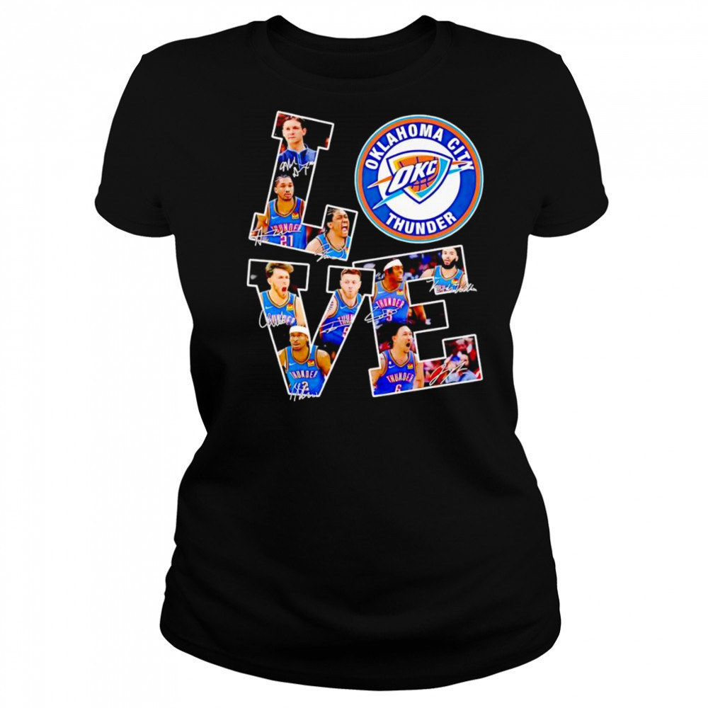 Love OKC Thunder signature shirt Women's T-shirt