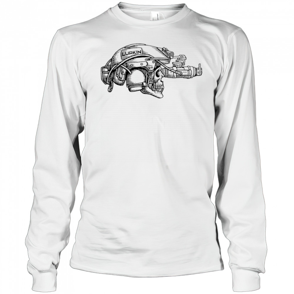 Lurkin Apparel skull shirt Long Sleeved