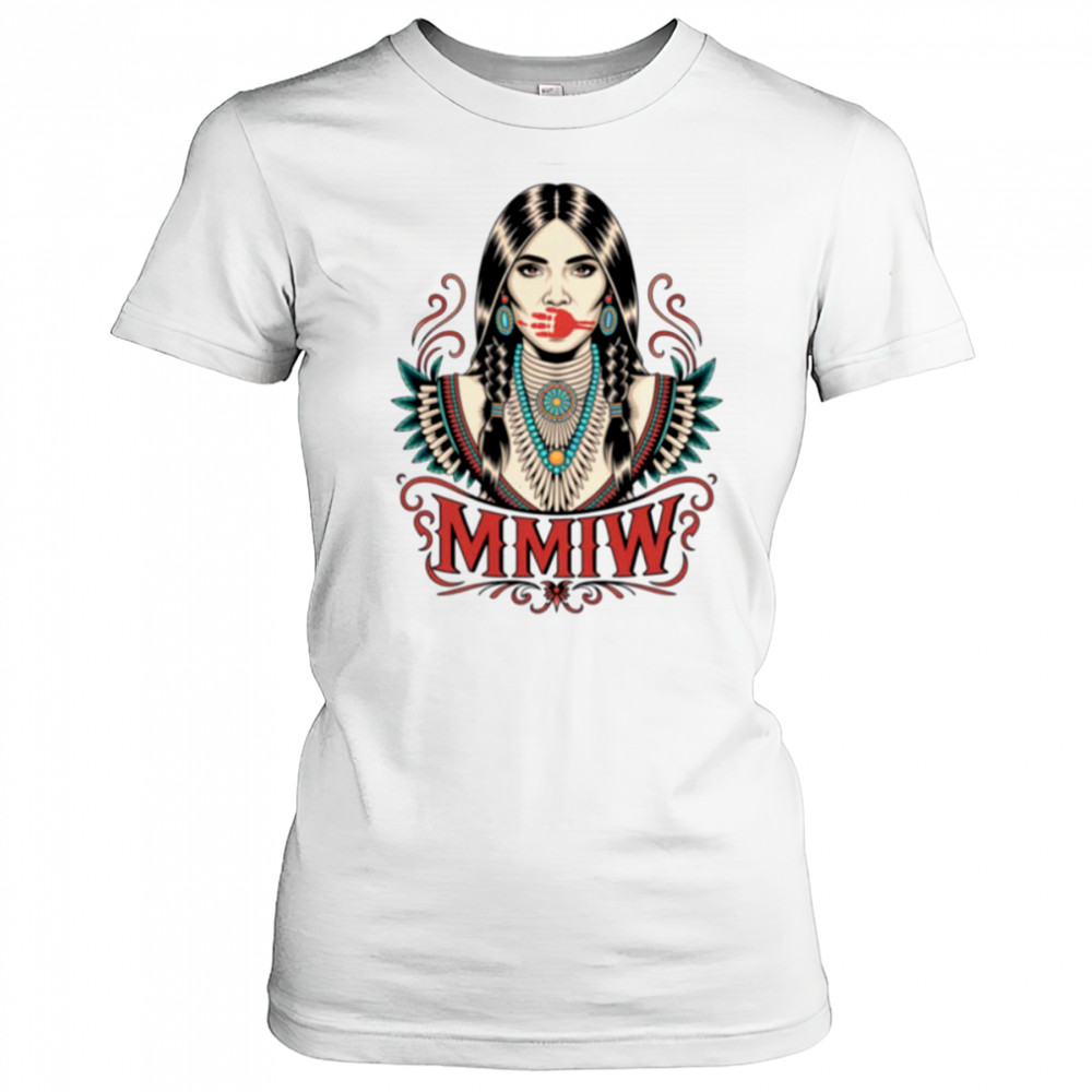 MMIW Missing & Murdered Indigenous Women Awareness Red Hand Long Sleeve T Shirt Women's T-shirt