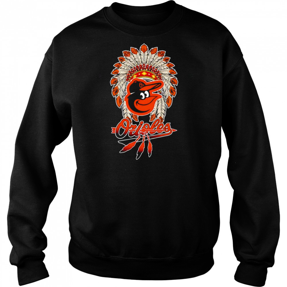Native Chief headdress Baltimore Orioles shirt Hoodie