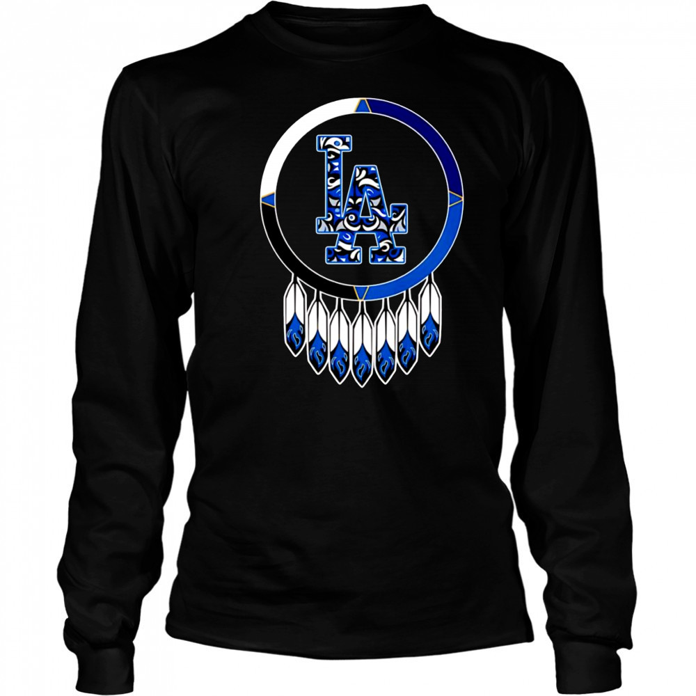 Native dream catcher Los Angeles Dodgers shirt Long Sleeved