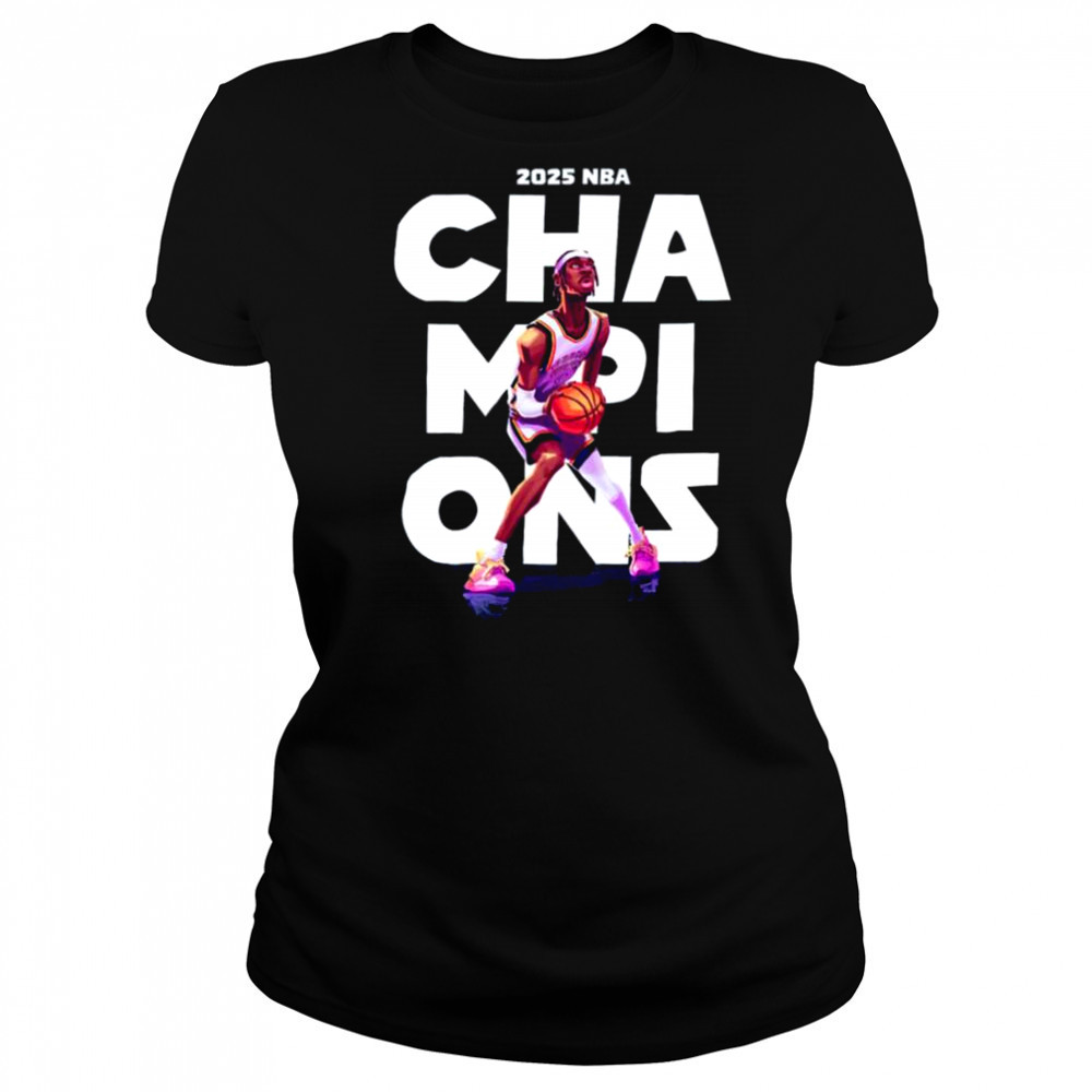 NBA 2025 Champions Commemorative Basketball Shirt Women's T-shirt