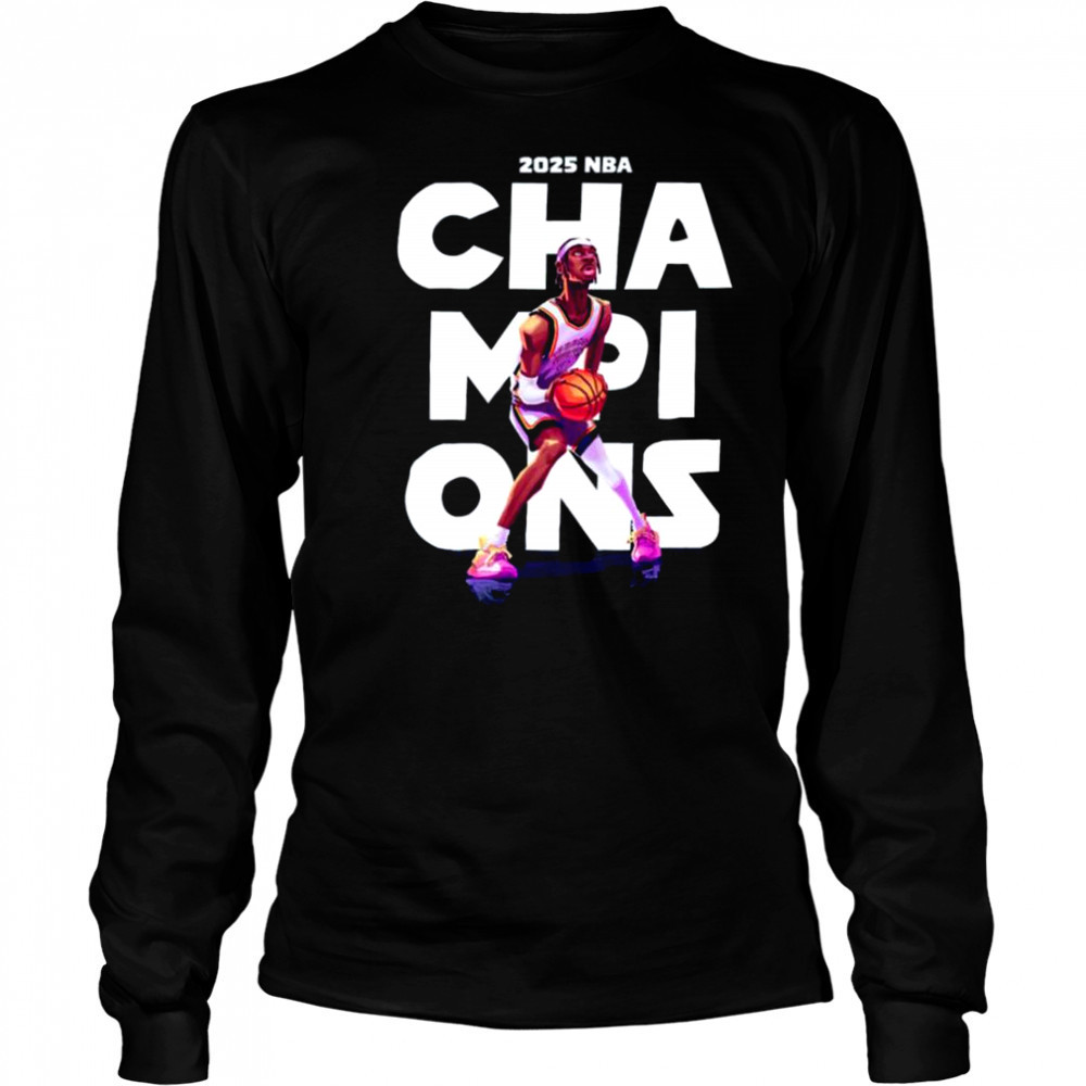 NBA 2025 Champions Commemorative Basketball Shirt Long Sleeved